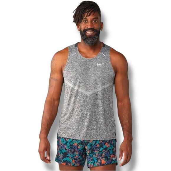 Nike Men's Dri-FIT Rise 365 Tank‎ Size Medium M Gray - Picture 2 of 8